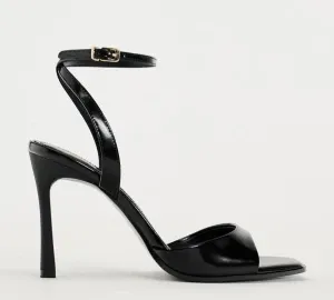 Stilettos for women, small square toe, heeled sandals, fish mouth. Open toe, cross straps