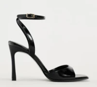 Stilettos for women, small square toe, heeled sandals, fish mouth. Open toe, cross straps